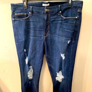 Distressed High Waisted Good American Jeans